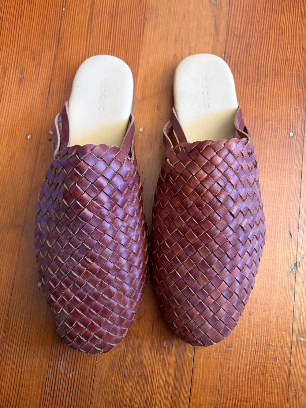 Women’s Nisolo Go-To Woven Leather Slip-On Mules - Brandy